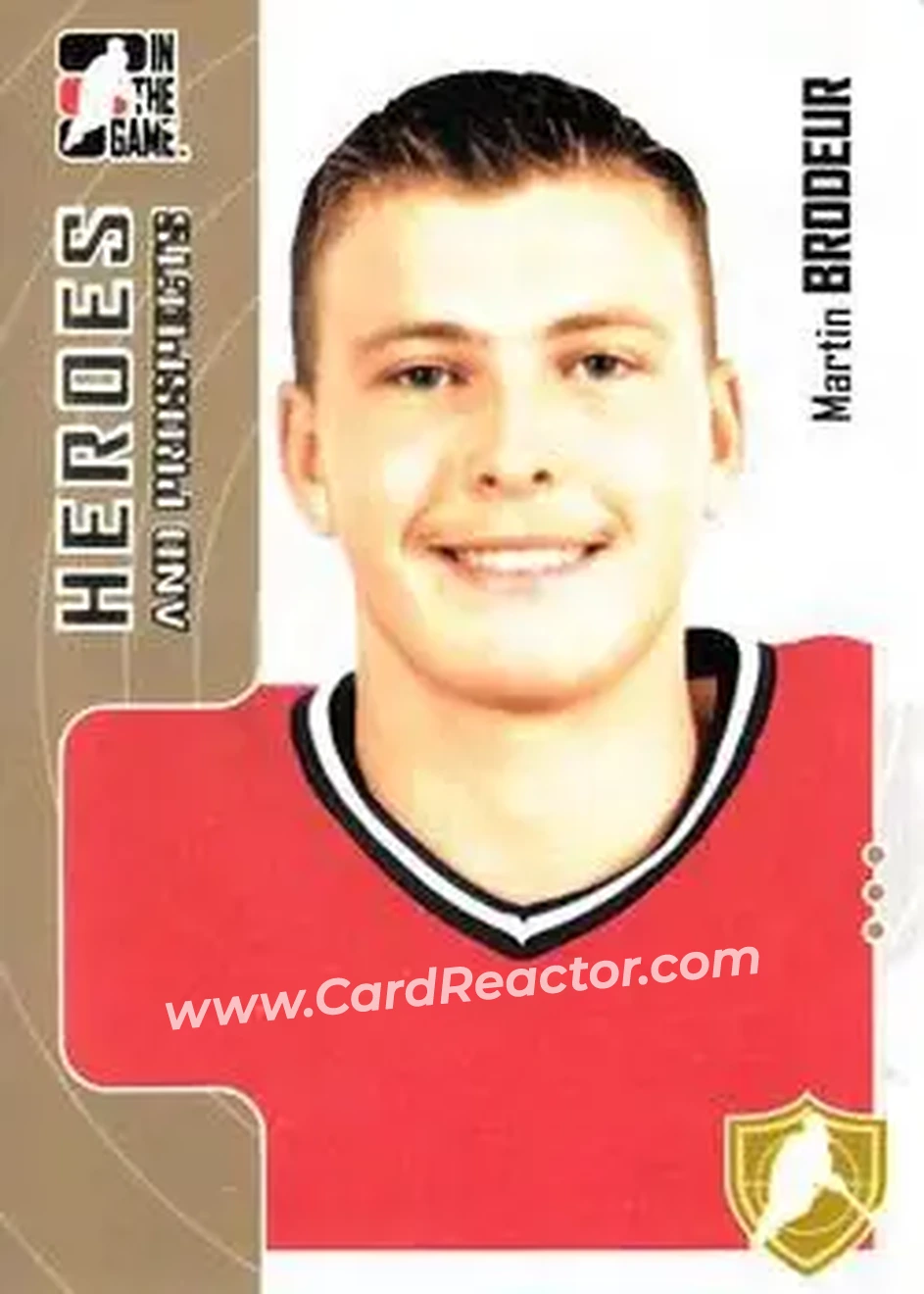 2005-06 In The Game Heroes and Prospects #1 - Martin Brodeur - Saint-Hyacinthe Laser - Front 2005-06 In The Game Heroes and Prospects #1 - Martin Brodeur - Saint-Hyacinthe Laser - Front
