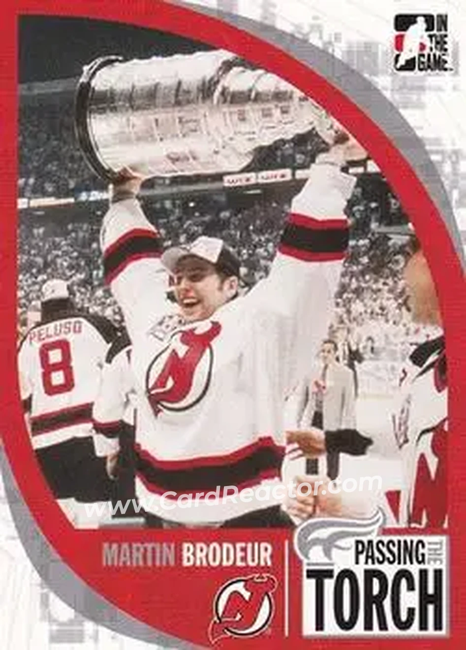2005-06 In The Game Passing the Torch #04 - Martin Brodeur - New Jersey Devils - Front 2005-06 In The Game Passing the Torch #04 - Martin Brodeur - New Jersey Devils - Front
