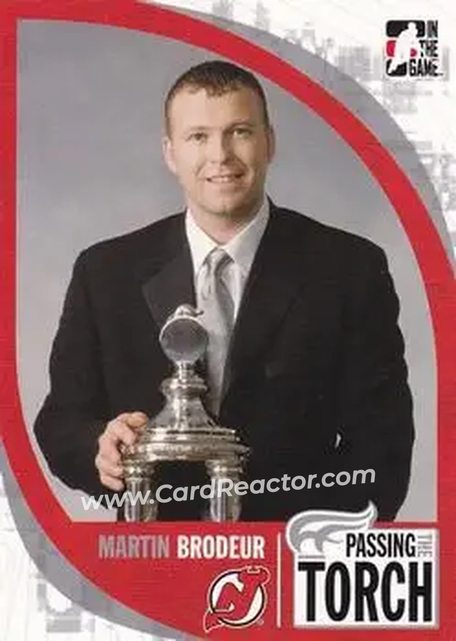 2005-06 In The Game Passing the Torch #05 - Martin Brodeur - New Jersey Devils - Front 2005-06 In The Game Passing the Torch #05 - Martin Brodeur - New Jersey Devils - Front
