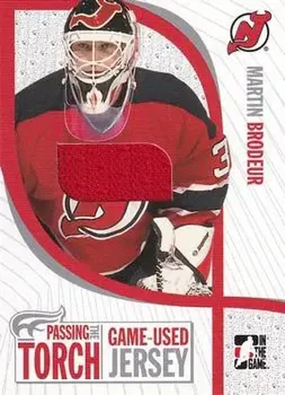 2005-06 In The Game Passing the Torch - Game-Used Memorabilia #PTT-01 - Martin Brodeur - New Jersey Devils