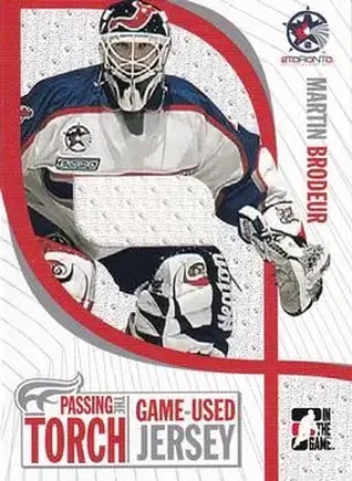 2005-06 In The Game Passing the Torch - Game-Used Memorabilia #PTT-03 - Martin Brodeur - New Jersey Devils