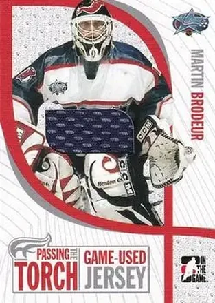 2005-06 In The Game Passing the Torch - Game-Used Memorabilia #PTT-04 - Martin Brodeur - New Jersey Devils