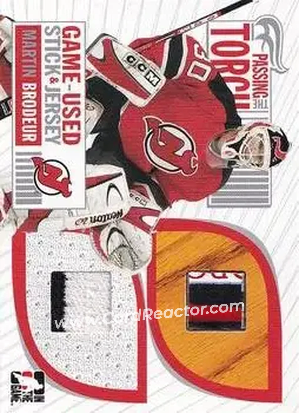 2005-06 In The Game Passing the Torch - Game-Used Memorabilia #PTT-20 - Martin Brodeur - New Jersey Devils - Front
