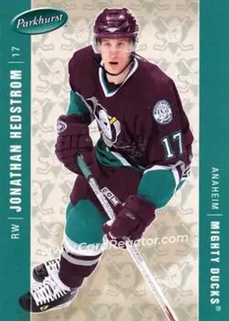 2005-06 Parkhurst #9 - Jonathan Hedstrom - Anaheim Mighty Ducks - Front 2005-06 Parkhurst #9 - Jonathan Hedstrom - Anaheim Mighty Ducks - Front