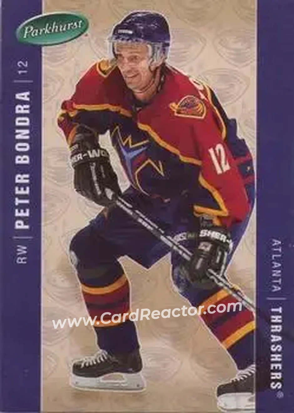 2005-06 Parkhurst #22 - Peter Bondra - Atlanta Thrashers - Front 2005-06 Parkhurst #22 - Peter Bondra - Atlanta Thrashers - Front