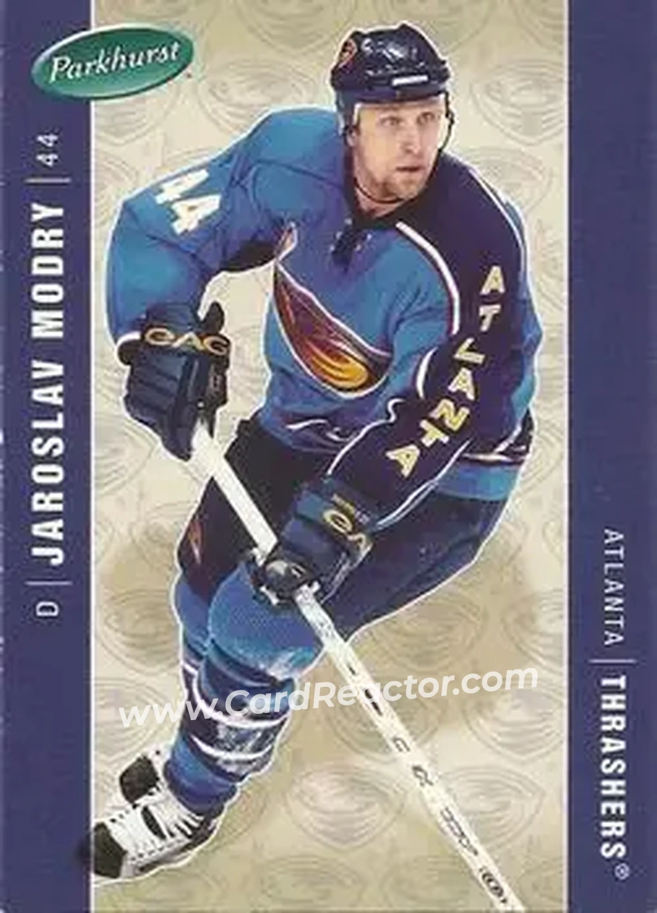 2005-06 Parkhurst #23 - Jaroslav Modry - Atlanta Thrashers - Front 2005-06 Parkhurst #23 - Jaroslav Modry - Atlanta Thrashers - Front