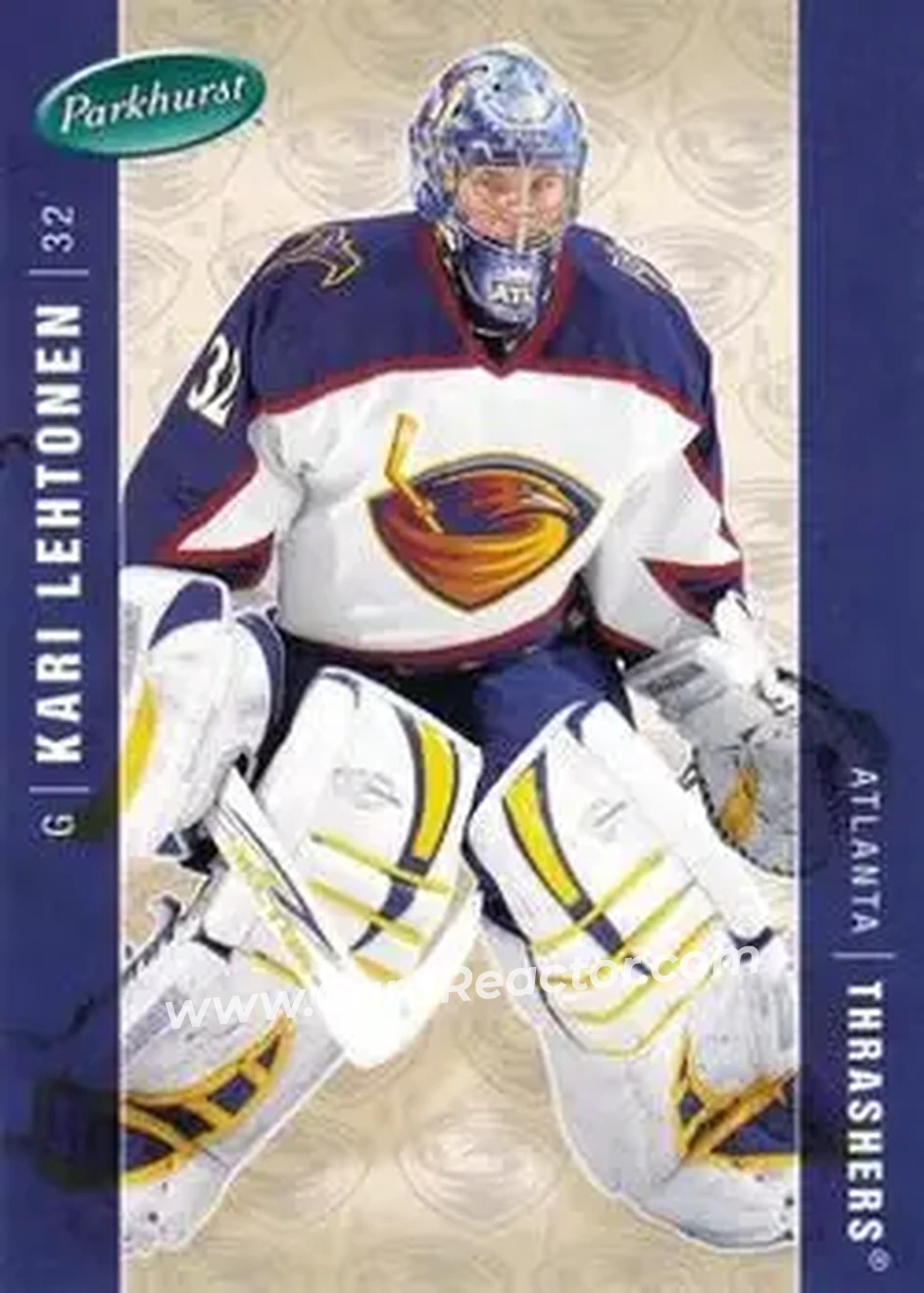 2005-06 Parkhurst #29 - Kari Lehtonen - Atlanta Thrashers - Front 2005-06 Parkhurst #29 - Kari Lehtonen - Atlanta Thrashers - Front