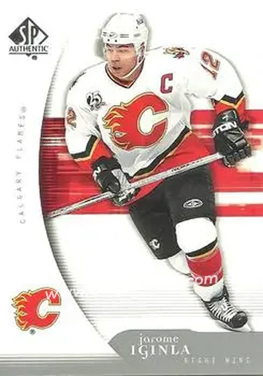 2005-06 SP Authentic #16 - Jarome Iginla - Calgary Flames - Front 2005-06 SP Authentic #16 - Jarome Iginla - Calgary Flames - Front