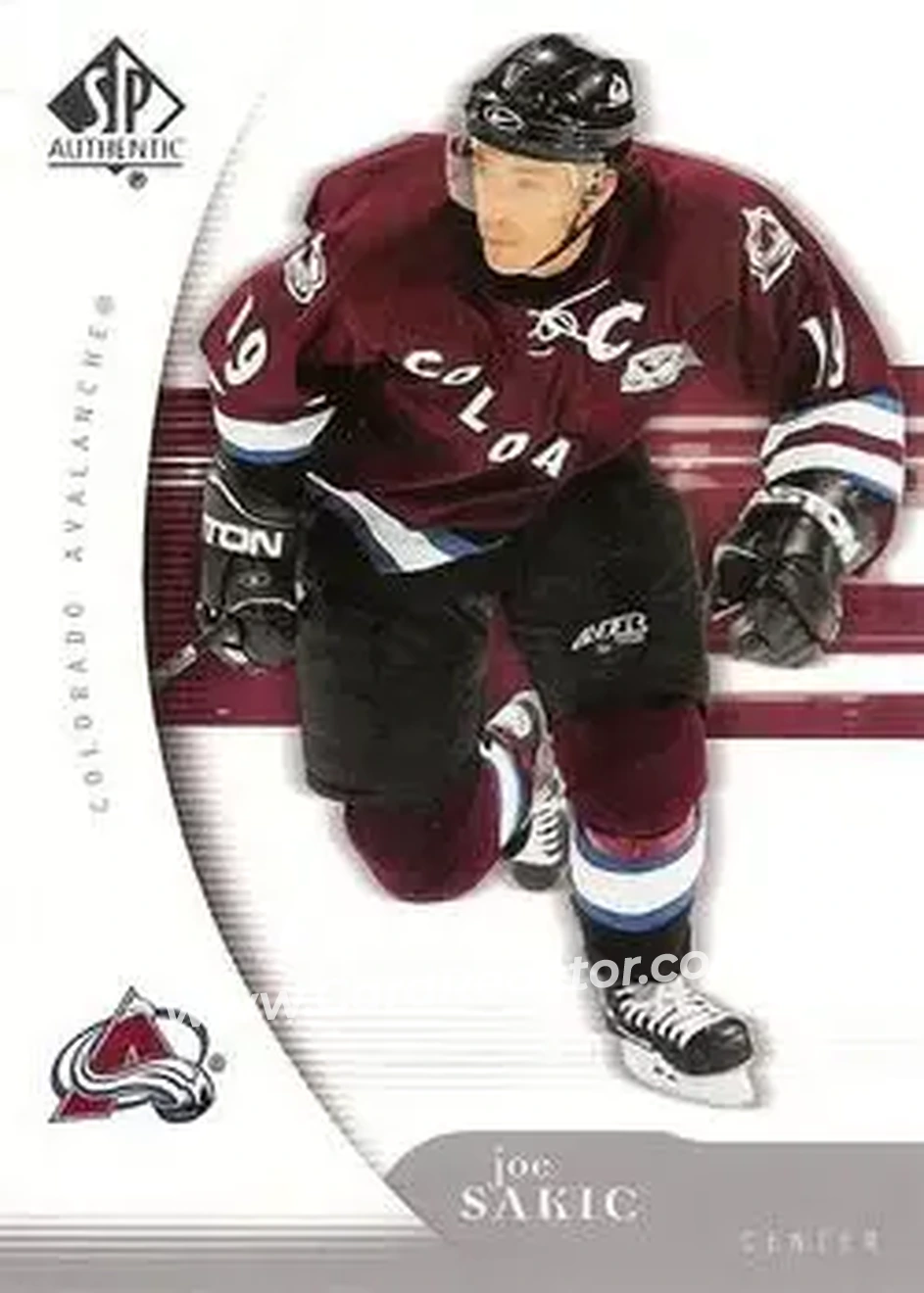 2005-06 SP Authentic #24 - Joe Sakic - Colorado Avalanche - Front