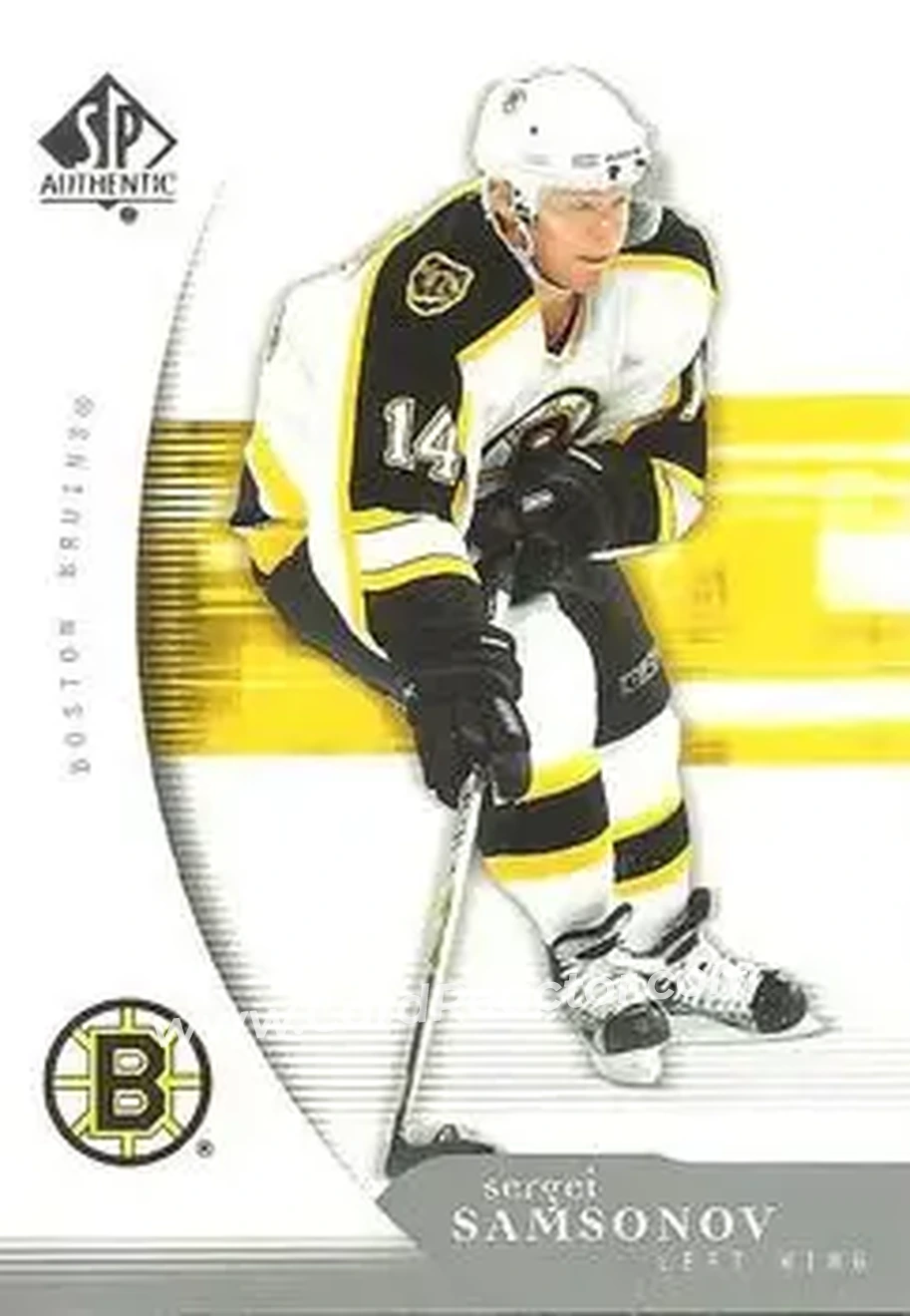2005-06 SP Authentic #8 - Sergei Samsonov - Boston Bruins - Front