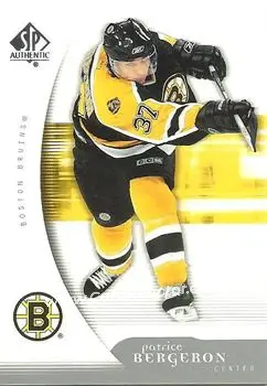 2005-06 SP Authentic #11 - Patrice Bergeron - Boston Bruins - Front
