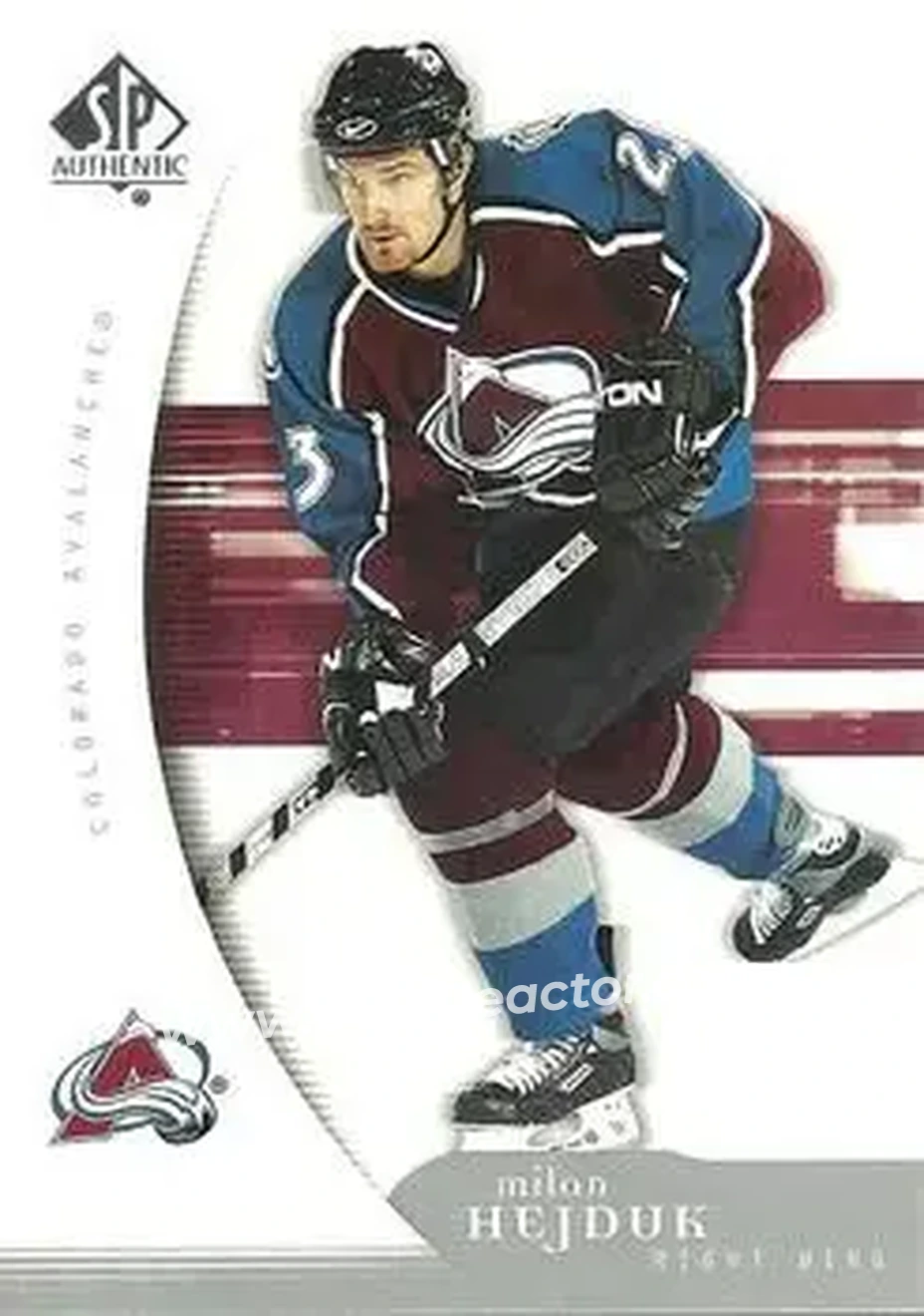 2005-06 SP Authentic #26 - Milan Hejduk - Colorado Avalanche - Front