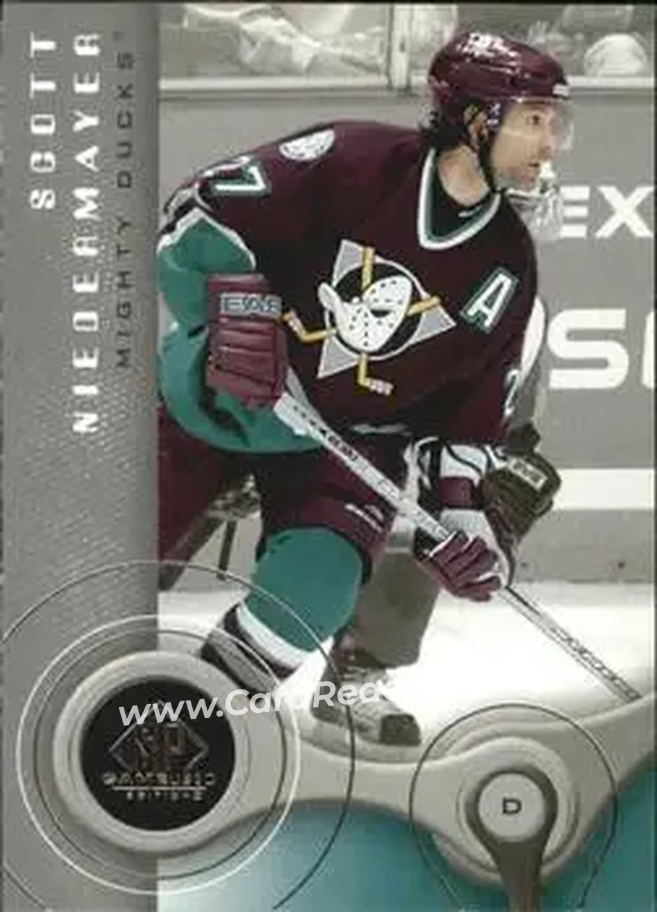 2005-06 SP Game Used #3 - Scott Niedermayer - Anaheim Mighty Ducks - Front 2005-06 SP Game Used #3 - Scott Niedermayer - Anaheim Mighty Ducks - Front