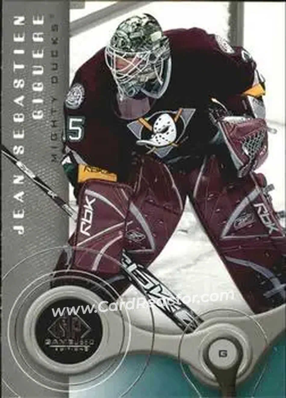 2005-06 SP Game Used #1 - Jean-Sebastien Giguere - Anaheim Mighty Ducks - Front