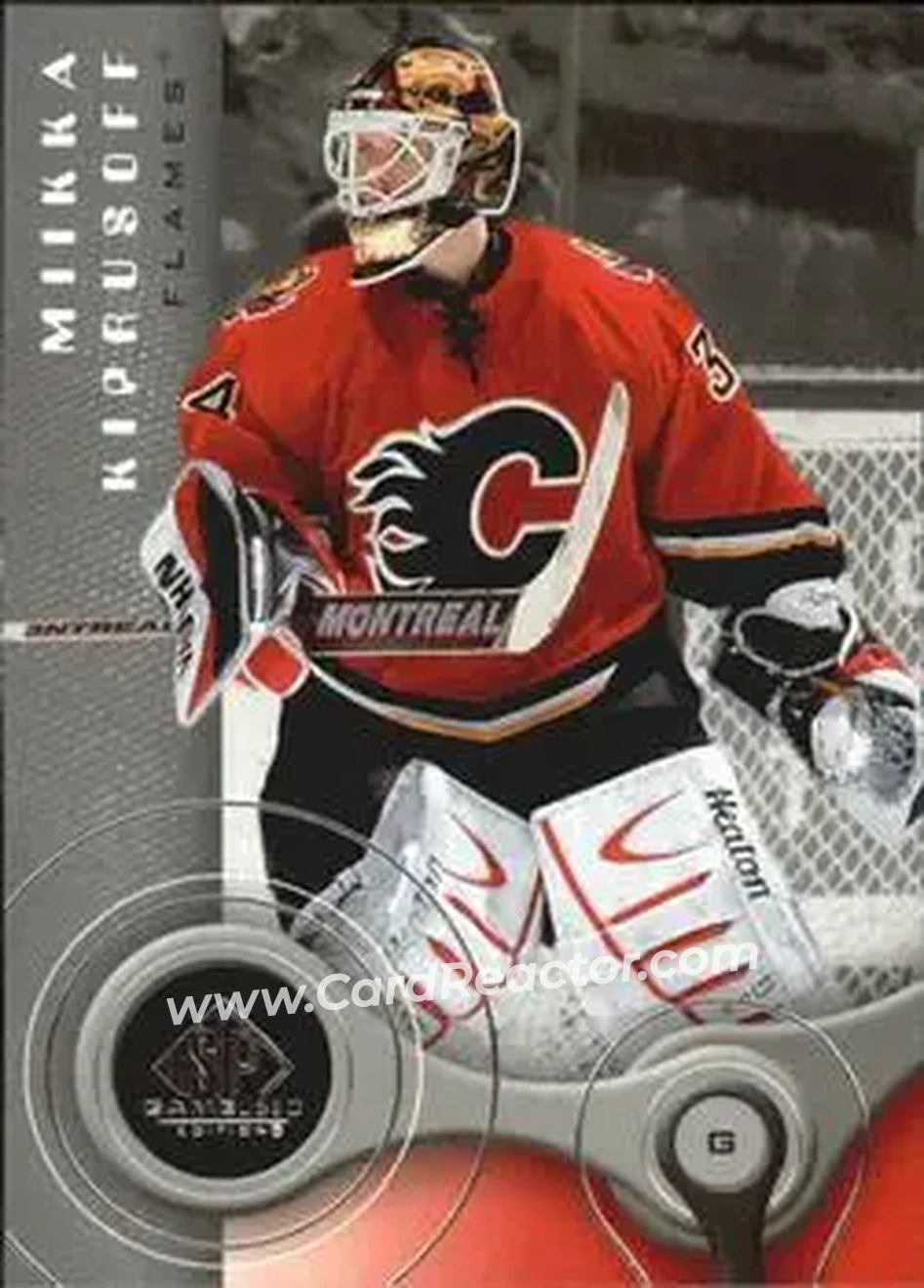 2005-06 SP Game Used #16 - Miikka Kiprusoff - Calgary Flames - Front