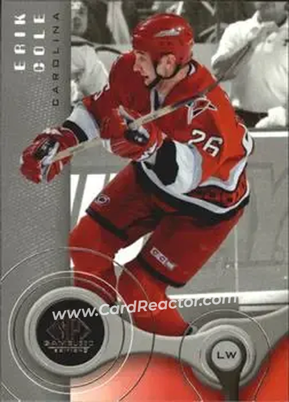 2005-06 SP Game Used #18 - Erik Cole - Carolina Hurricanes - Front 2005-06 SP Game Used #18 - Erik Cole - Carolina Hurricanes - Front