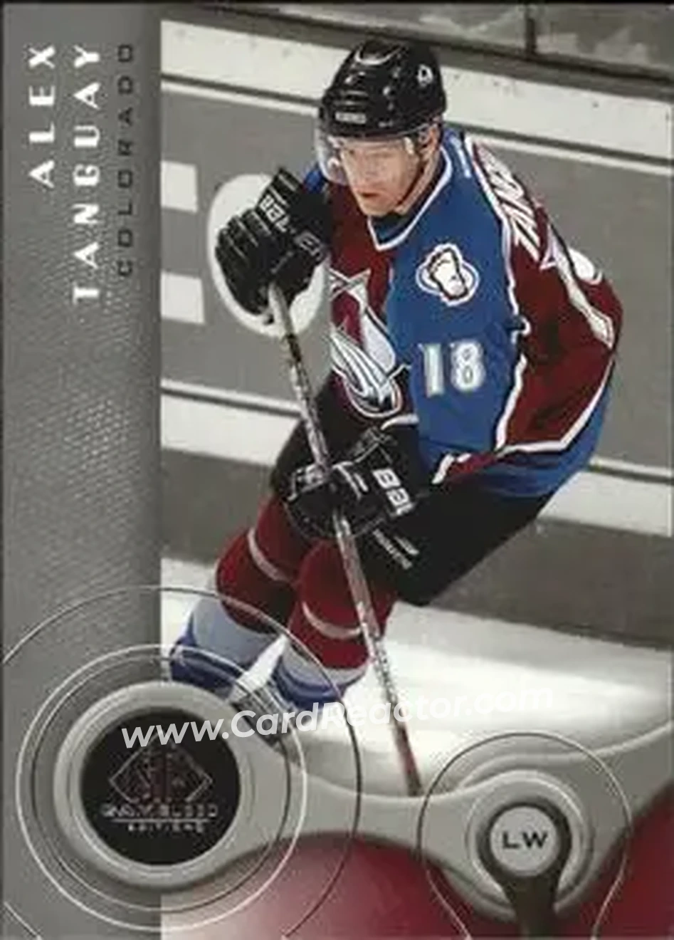 2005-06 SP Game Used #25 - Alex Tanguay - Colorado Avalanche - Front 2005-06 SP Game Used #25 - Alex Tanguay - Colorado Avalanche - Front