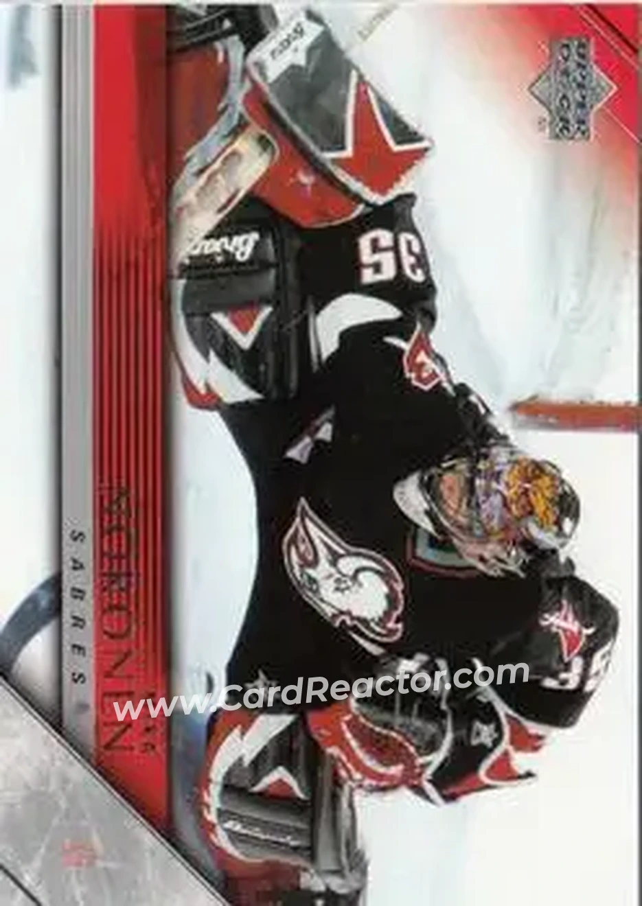 2005-06 Upper Deck #23 - Mika Noronen - Buffalo Sabres - Front 2005-06 Upper Deck #23 - Mika Noronen - Buffalo Sabres - Front