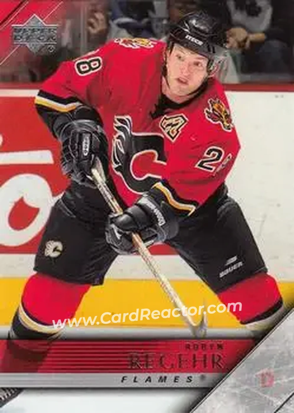 2005-06 Upper Deck #27 - Robyn Regehr - Calgary Flames - Front 2005-06 Upper Deck #27 - Robyn Regehr - Calgary Flames - Front
