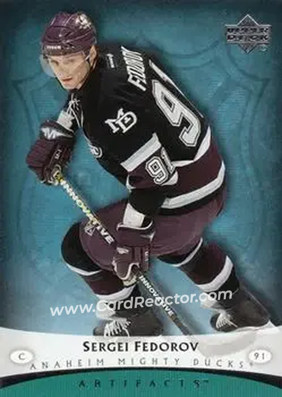 2005-06 Upper Deck Artifacts #2 - Sergei Fedorov - Anaheim Mighty Ducks - Front 2005-06 Upper Deck Artifacts #2 - Sergei Fedorov - Anaheim Mighty Ducks - Front