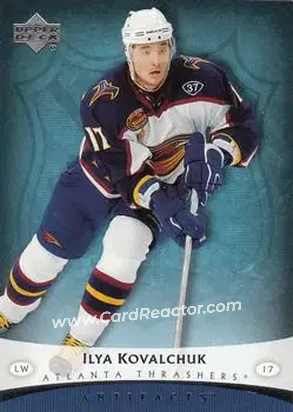 2005-06 Upper Deck Artifacts #5 - Ilya Kovalchuk - Atlanta Thrashers - Front 2005-06 Upper Deck Artifacts #5 - Ilya Kovalchuk - Atlanta Thrashers - Front