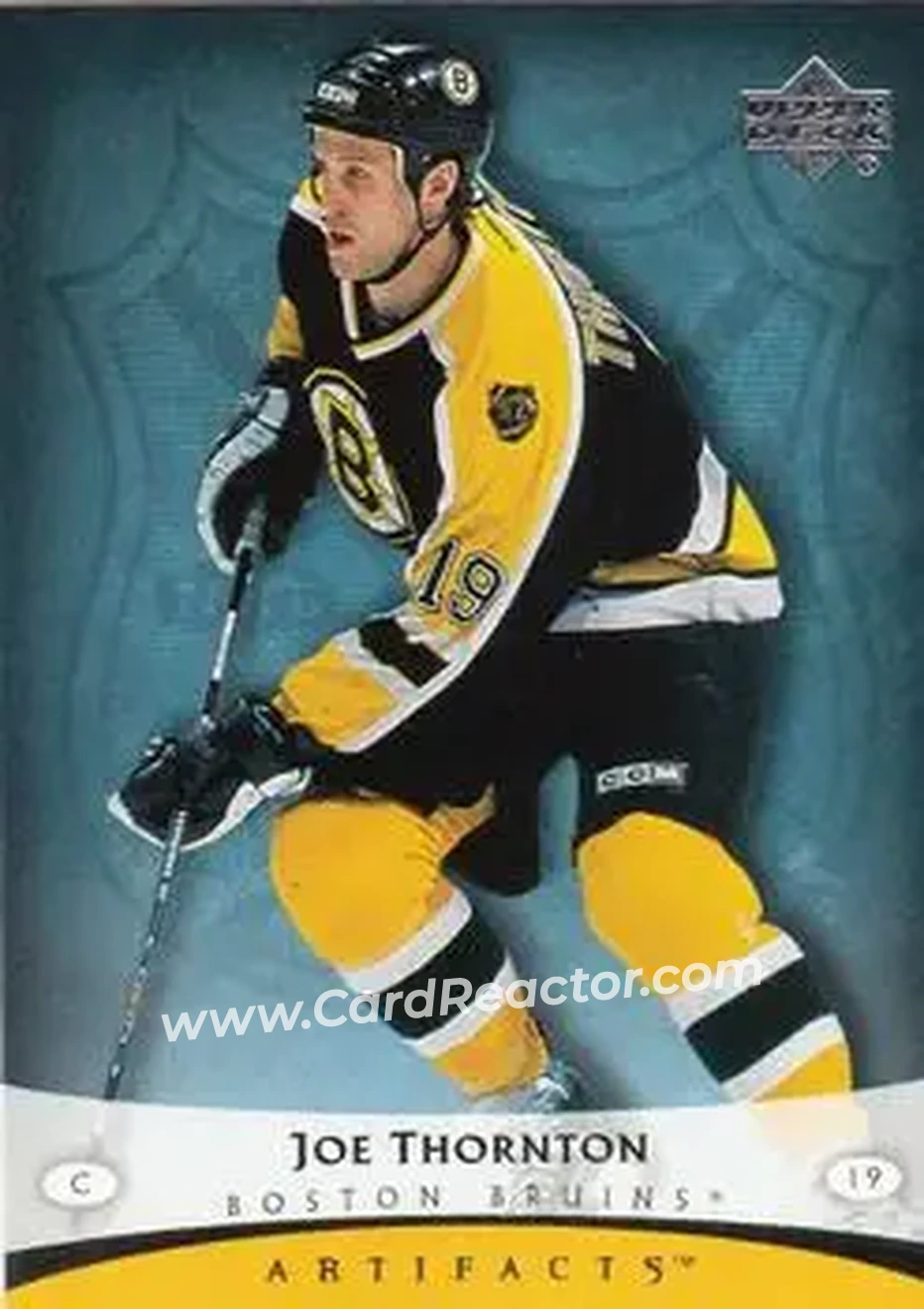 2005-06 Upper Deck Artifacts #8 - Joe Thornton - Boston Bruins - Front 2005-06 Upper Deck Artifacts #8 - Joe Thornton - Boston Bruins - Front