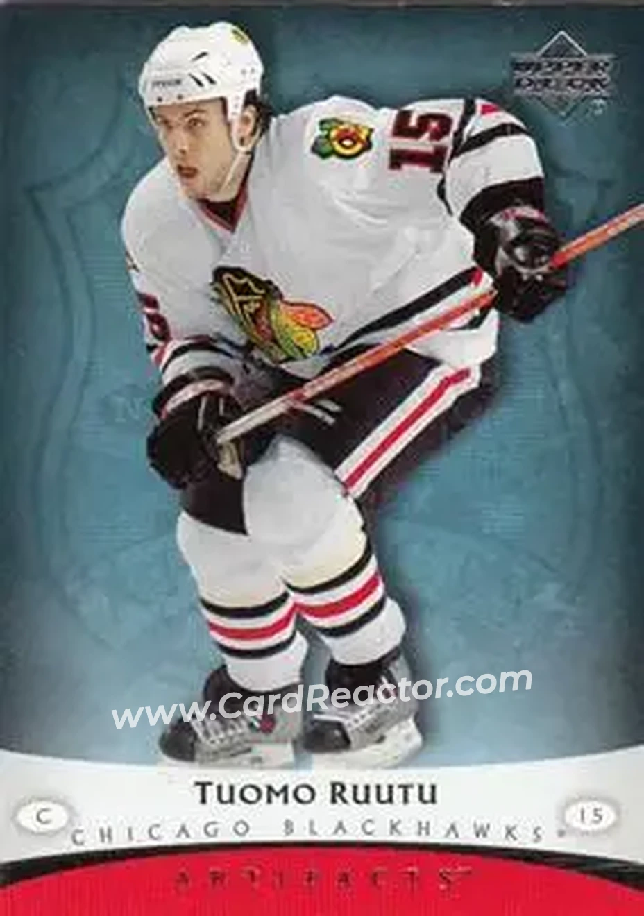 2005-06 Upper Deck Artifacts #21 - Tuomo Ruutu - Chicago Blackhawks - Front 2005-06 Upper Deck Artifacts #21 - Tuomo Ruutu - Chicago Blackhawks - Front