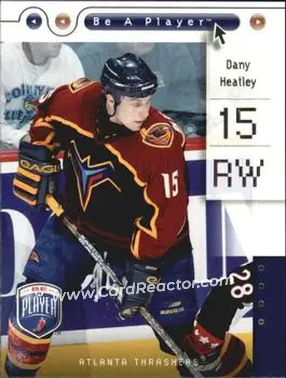 2005-06 Upper Deck Be a Player #4 - Dany Heatley - Atlanta Thrashers - Front