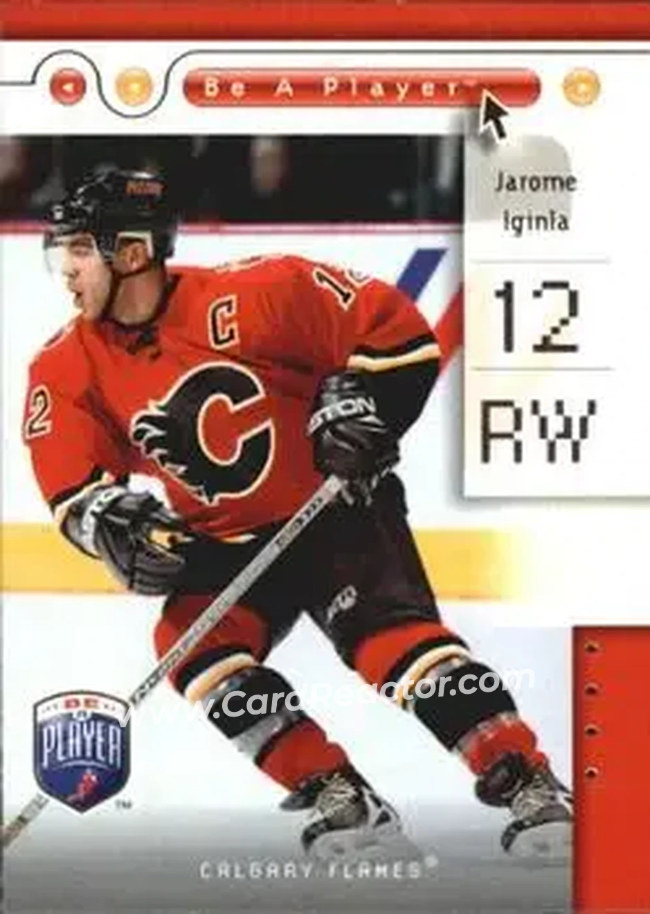 2005-06 Upper Deck Be a Player #12 - Jarome Iginla - Calgary Flames - Front