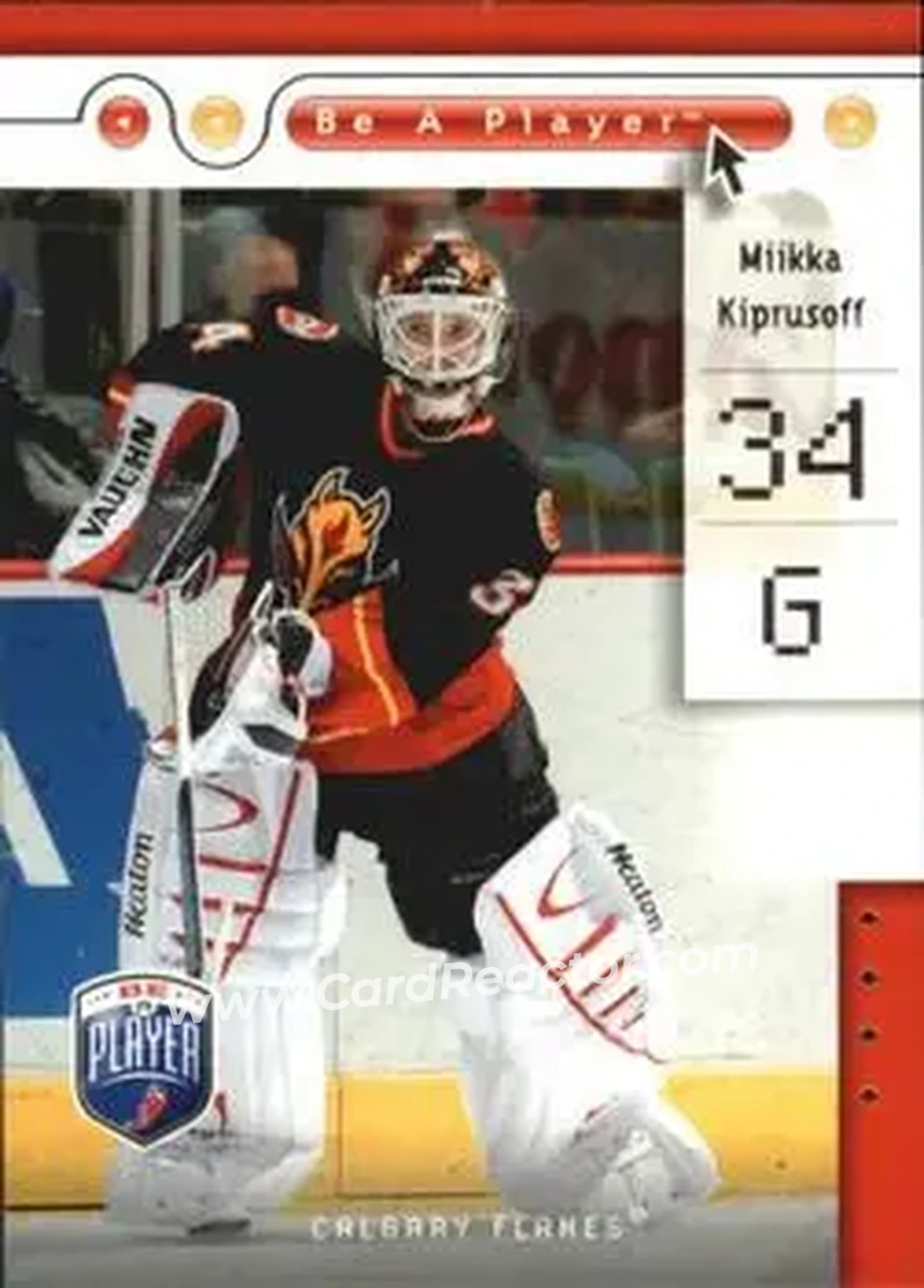 2005-06 Upper Deck Be a Player #13 - Miikka Kiprusoff - Calgary Flames - Front