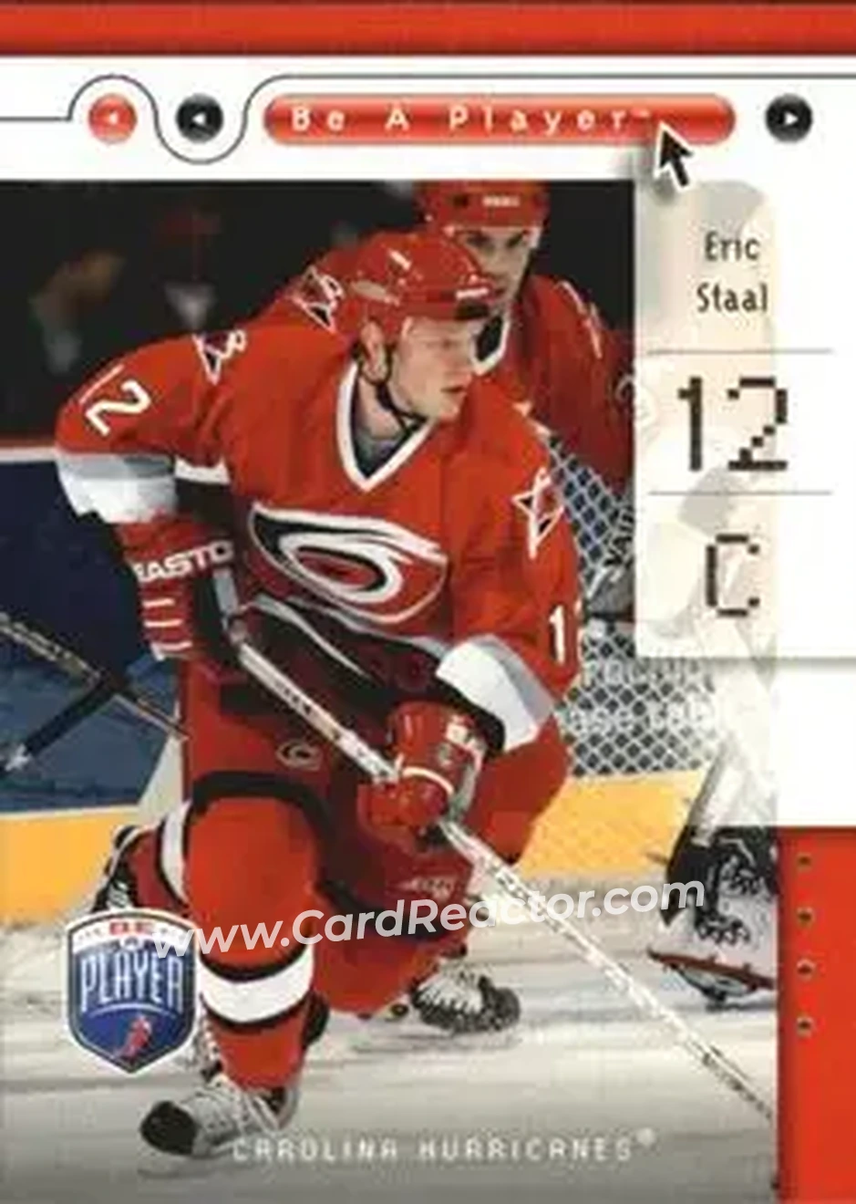2005-06 Upper Deck Be a Player #16 - Eric Staal - Carolina Hurricanes - Front 2005-06 Upper Deck Be a Player #16 - Eric Staal - Carolina Hurricanes - Front
