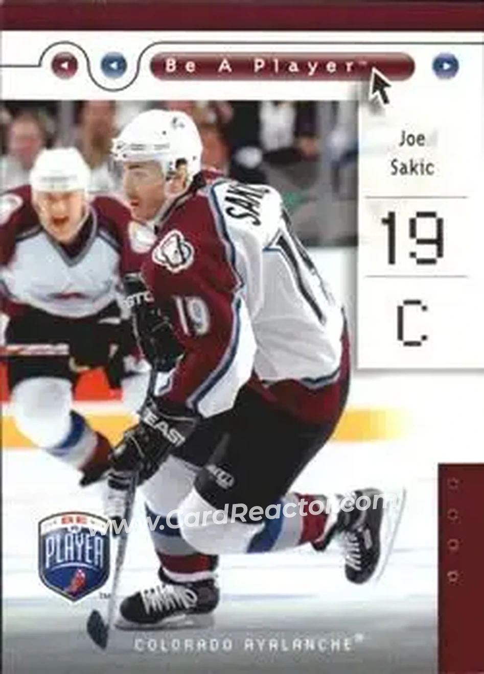 2005-06 Upper Deck Be a Player #19 - Joe Sakic - Colorado Avalanche - Front