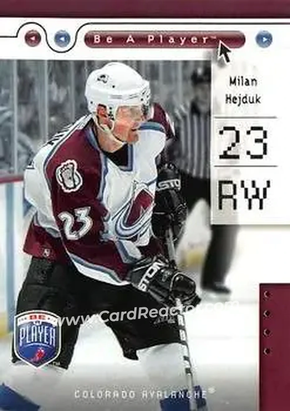 2005-06 Upper Deck Be a Player #21 - Milan Hejduk - Colorado Avalanche - Front
