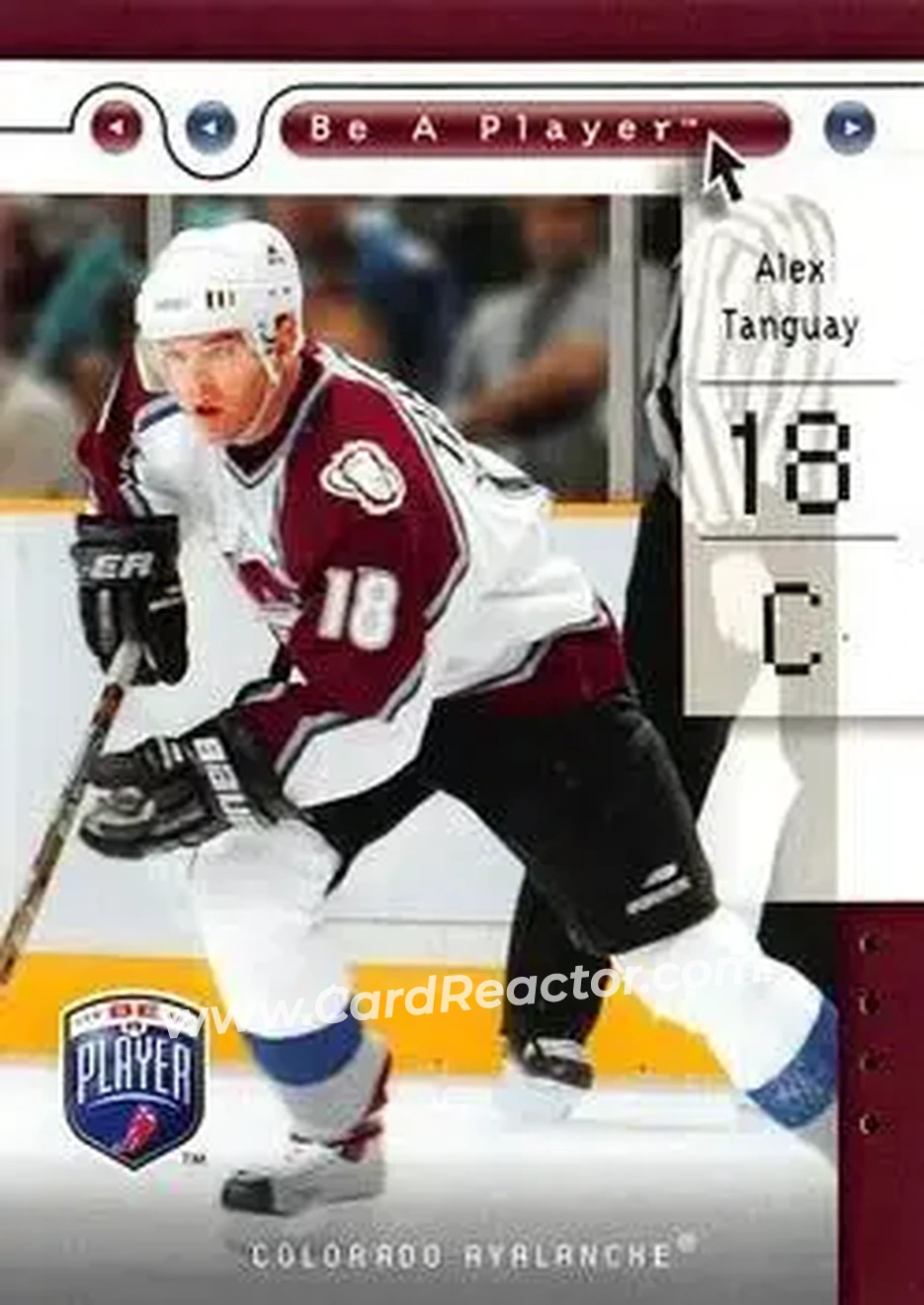 2005-06 Upper Deck Be a Player #23 - Alex Tanguay - Colorado Avalanche - Front