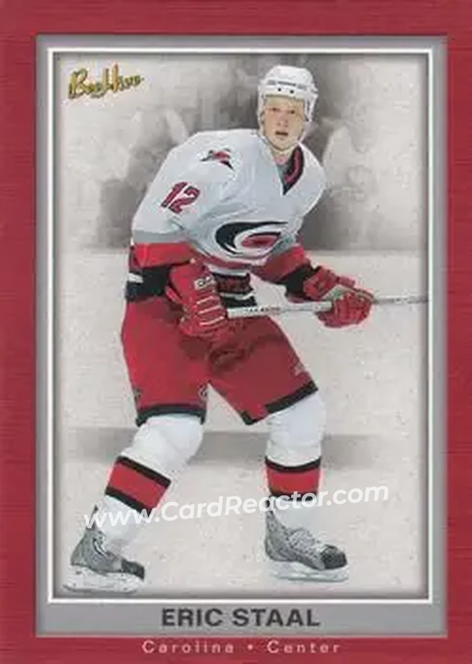 2005-06 Upper Deck Bee Hive #18 - Eric Staal - Carolina Hurricanes - Front 2005-06 Upper Deck Bee Hive #18 - Eric Staal - Carolina Hurricanes - Front