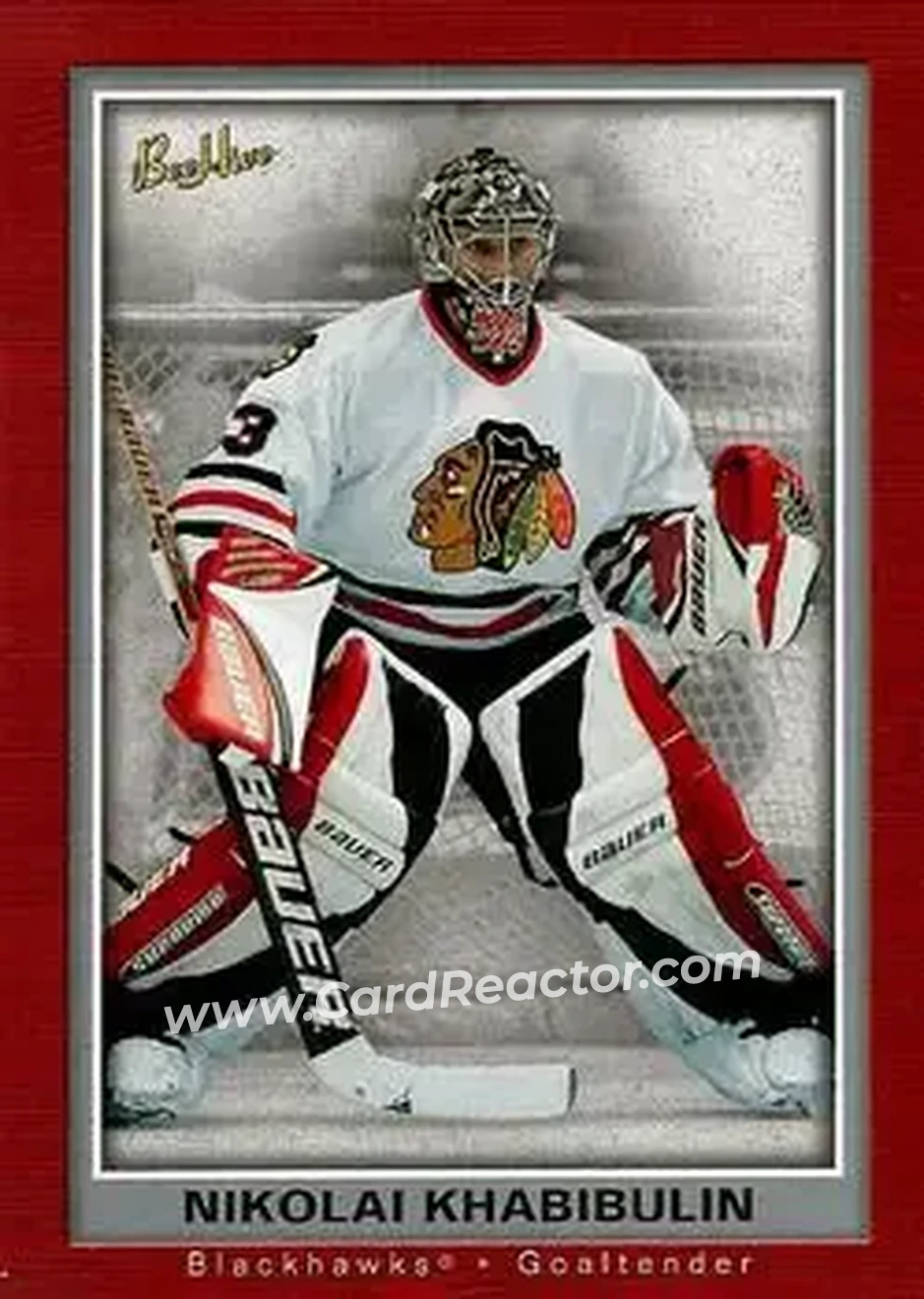 2005-06 Upper Deck Bee Hive #19 - Nikolai Khabibulin - Chicago Blackhawks - Front 2005-06 Upper Deck Bee Hive #19 - Nikolai Khabibulin - Chicago Blackhawks - Front