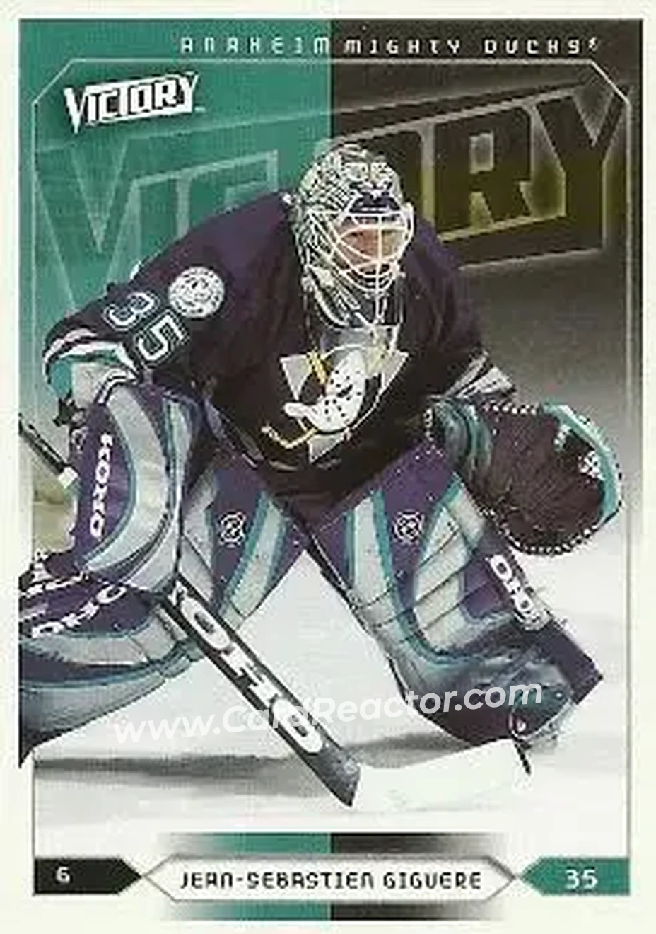 2005-06 Upper Deck Victory #1 - Jean-Sebastien Giguere - Anaheim Mighty Ducks - Front