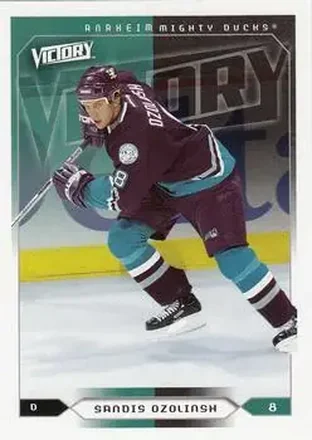 2005-06 Upper Deck Victory #5 - Sandis Ozolinsh - Anaheim Mighty Ducks