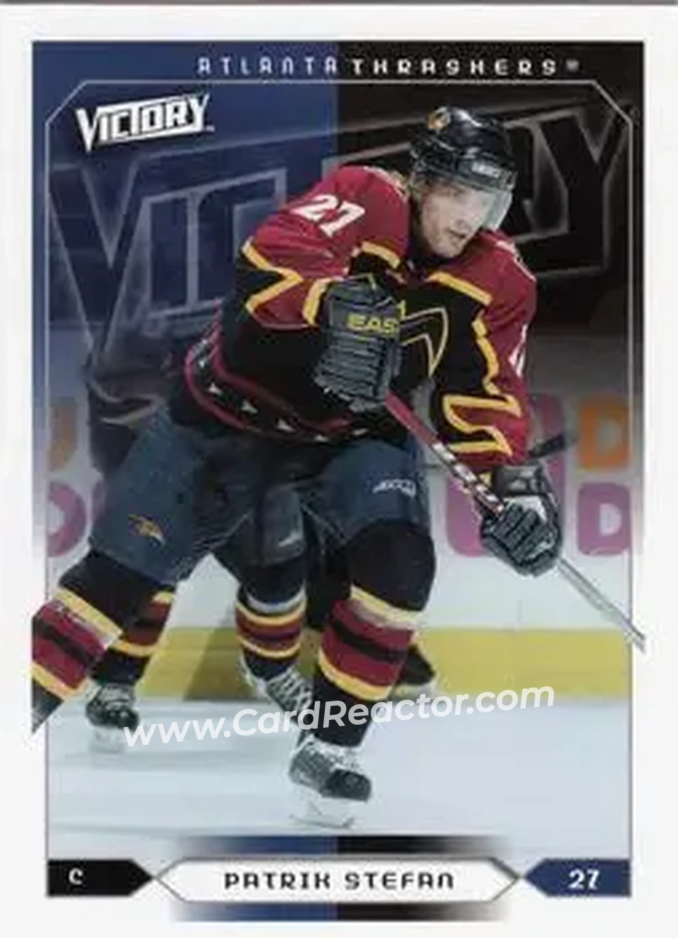 2005-06 Upper Deck Victory #12 - Patrik Stefan - Atlanta Thrashers - Front 2005-06 Upper Deck Victory #12 - Patrik Stefan - Atlanta Thrashers - Front