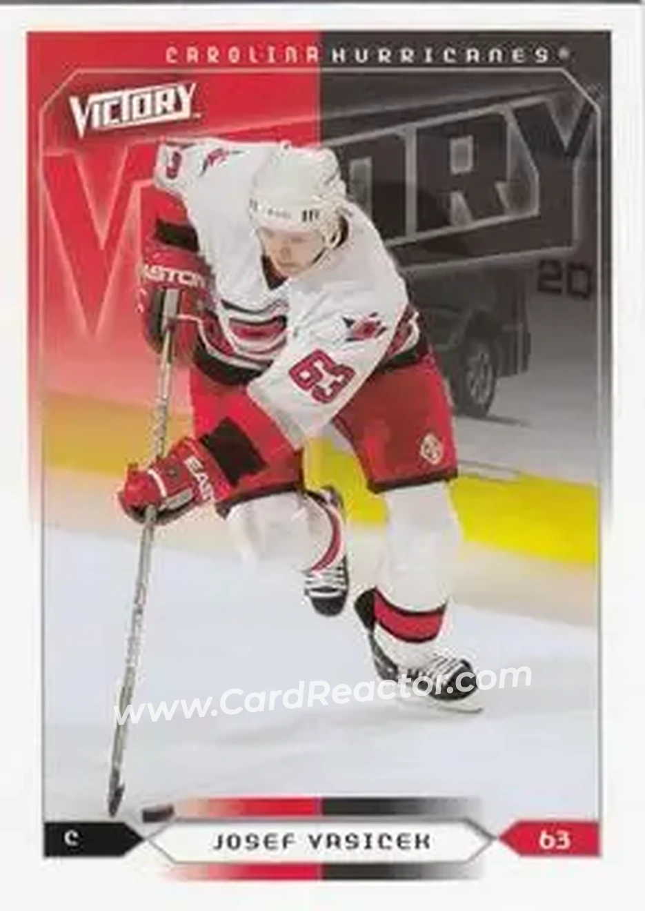 2005-06 Upper Deck Victory #38 - Josef Vasicek - Carolina Hurricanes - Front 2005-06 Upper Deck Victory #38 - Josef Vasicek - Carolina Hurricanes - Front