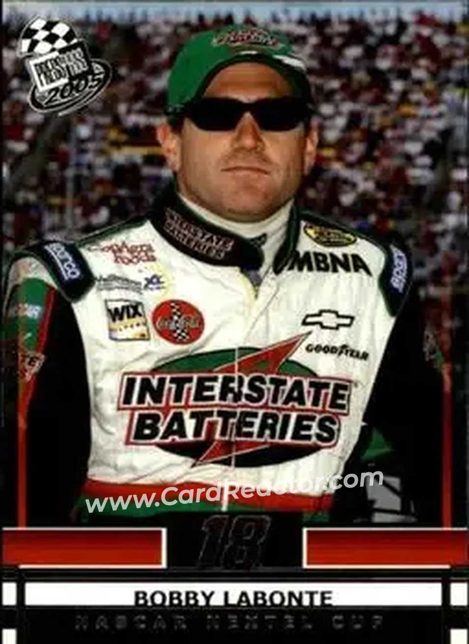 2005 Press Pass #13 - Bobby Labonte - Joe Gibbs Racing - Front