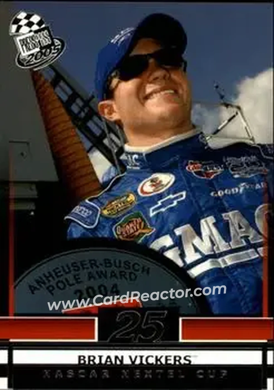 2005 Press Pass #20 - Brian Vickers - Hendrick Motorsports - Front 2005 Press Pass #20 - Brian Vickers - Hendrick Motorsports - Front