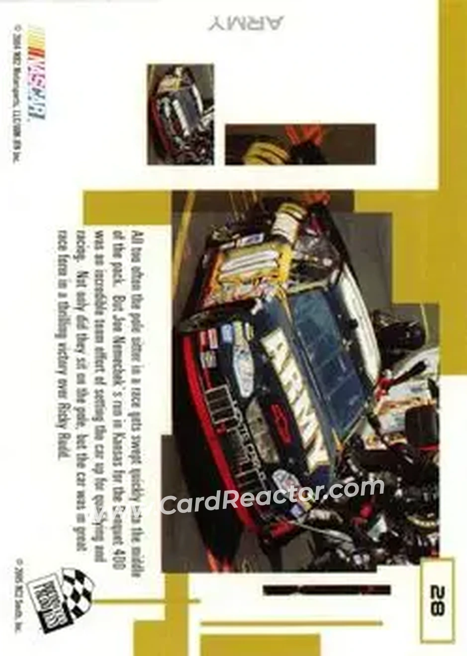 2005 Press Pass Eclipse #28 - Joe Nemechek - MB2 Motorsports - Back