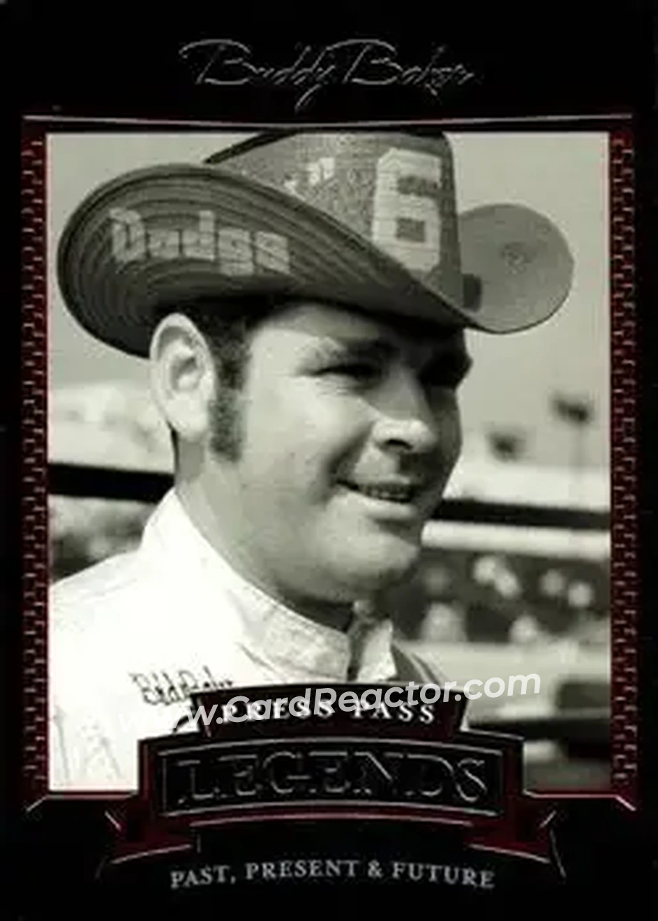 2005 Press Pass Legends #11 - Buddy Baker - Cotton Owens Garage - Front 2005 Press Pass Legends #11 - Buddy Baker - Cotton Owens Garage - Front