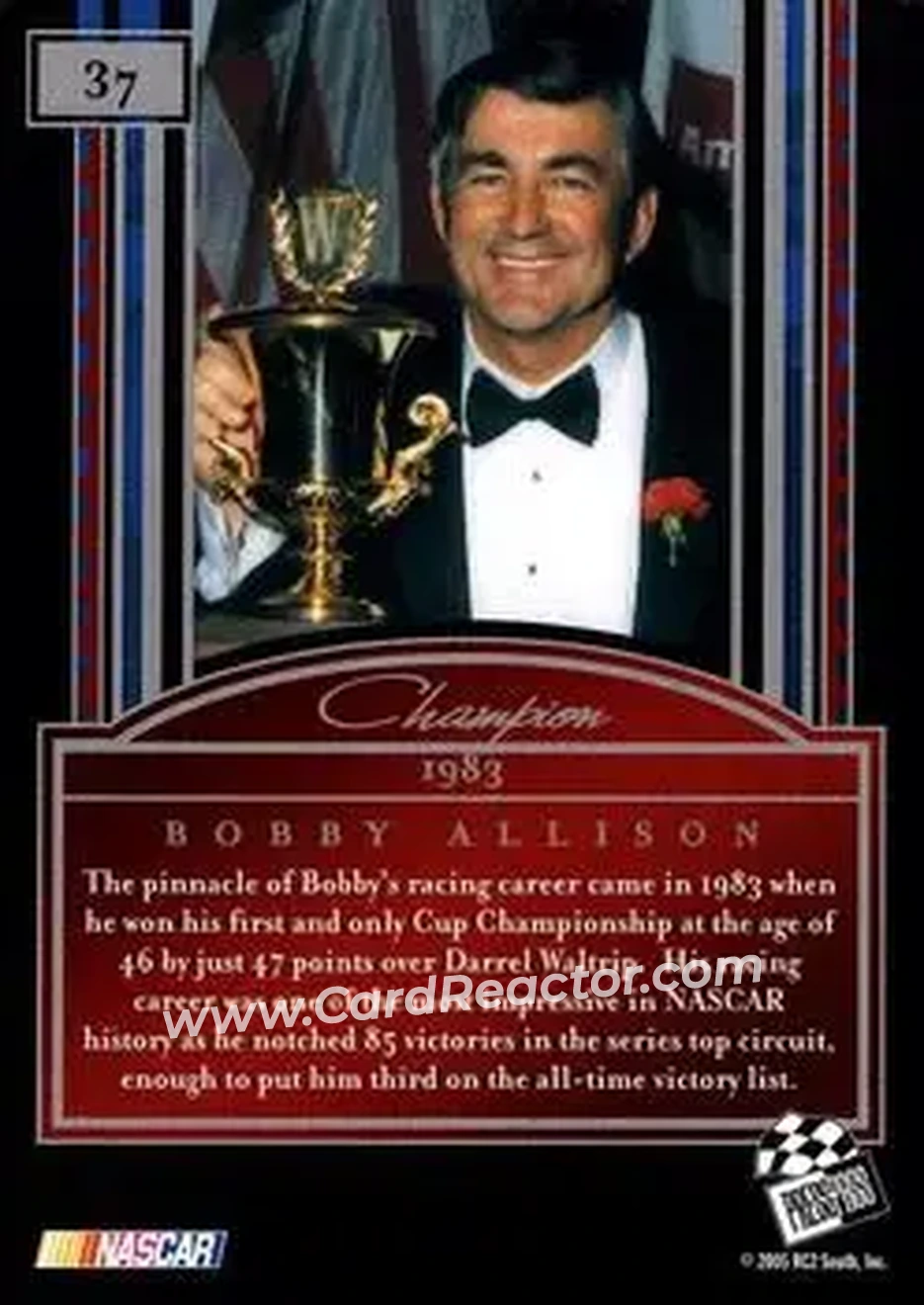 2005 Press Pass Legends #37 - Bobby Allison - DiGard Motorsports - Back