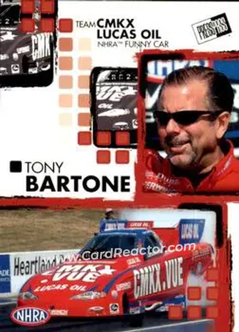 2005 Press Pass NHRA #12 - Tony Bartone - Front