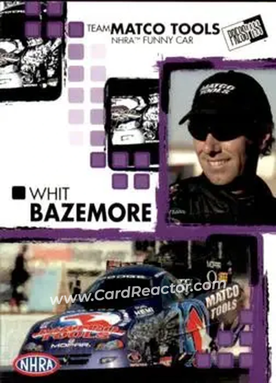 2005 Press Pass NHRA #13 - Whit Bazemore - Front