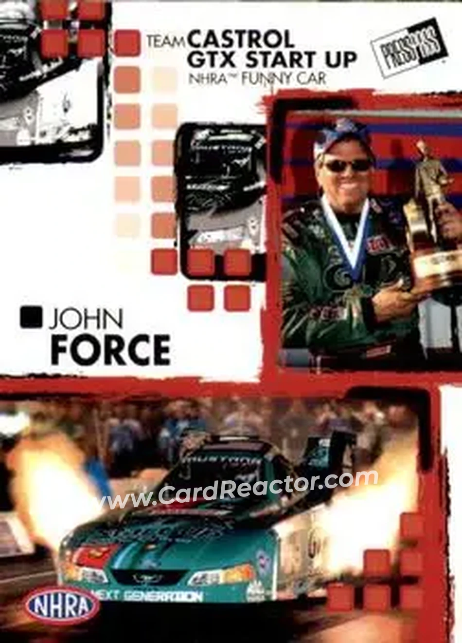 2005 Press Pass NHRA #17 - John Force - John Force Racing - Front 2005 Press Pass NHRA #17 - John Force - John Force Racing - Front