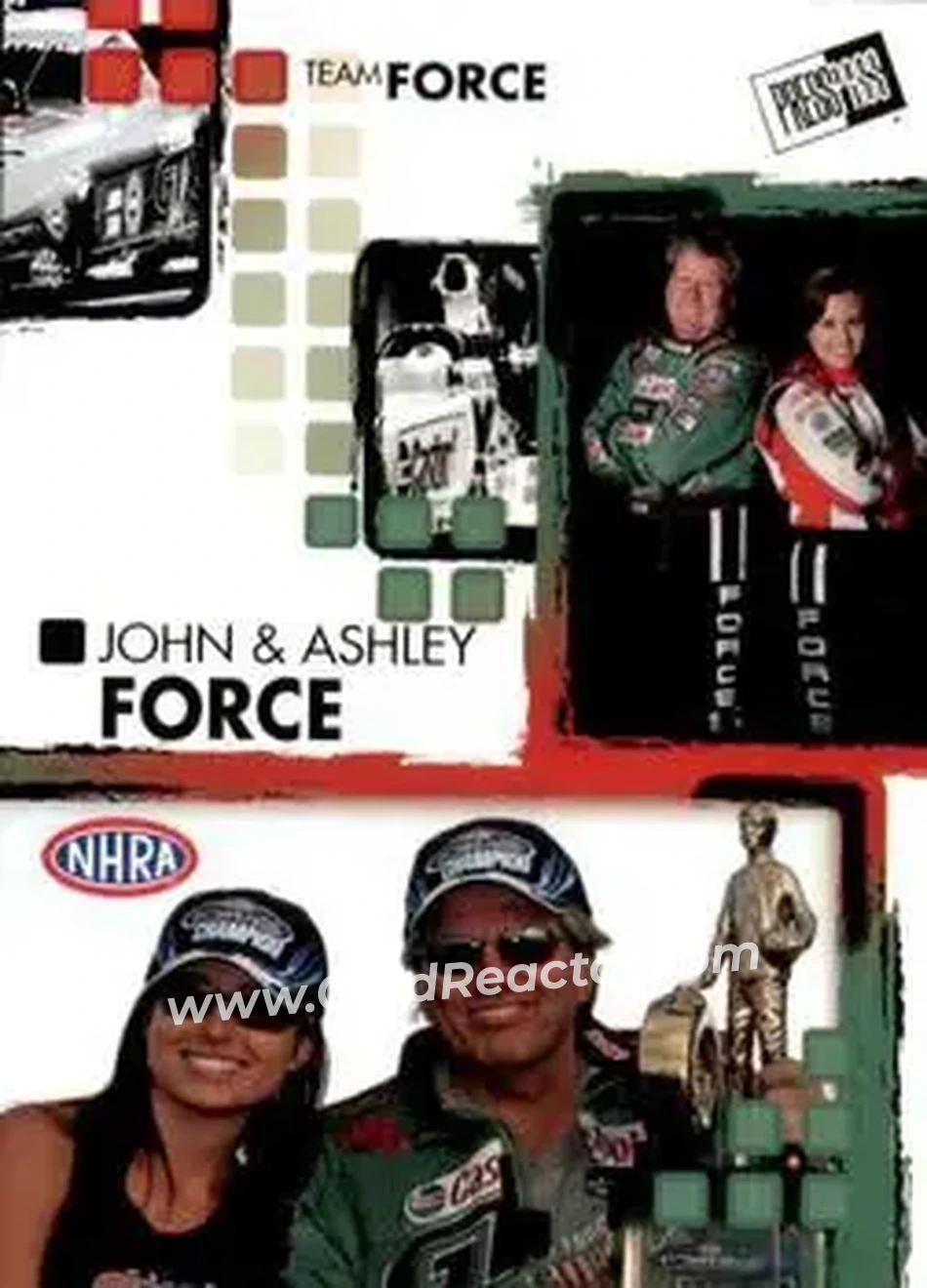2005 Press Pass NHRA #18 - John Force - Ashley Force RC - John Force Racing - John Force Racing - Front