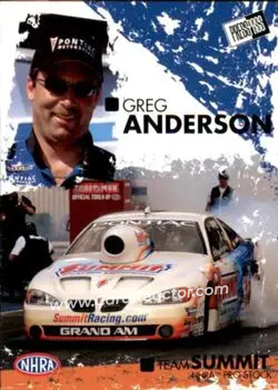 2005 Press Pass NHRA #29 - Greg Anderson - Front